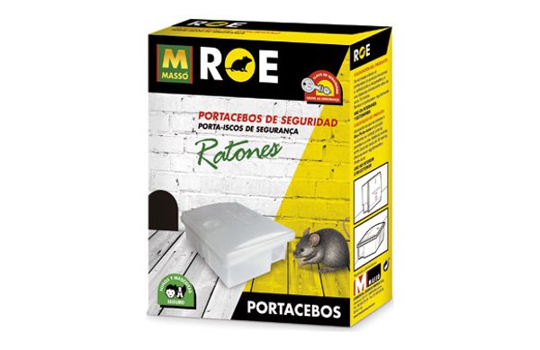 PORTACEBOS RATONES PLASTICO TRANSPARENTE 