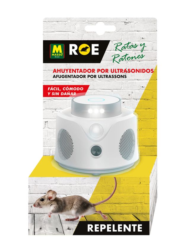 REPELENTE ULTRASONIDO RATAS Y RATONES 10,6X10X15CM