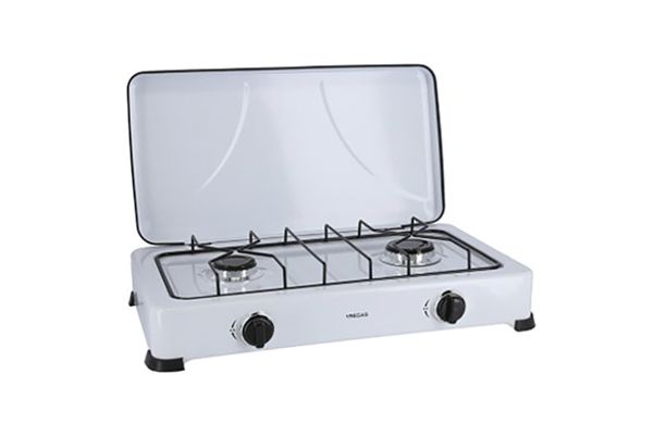 COCINA GAS ESMALTADA BLANCA 2 FUEGOS
