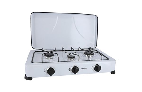 COCINA GAS ESMALTADA BLANCA 3 FUEGOS