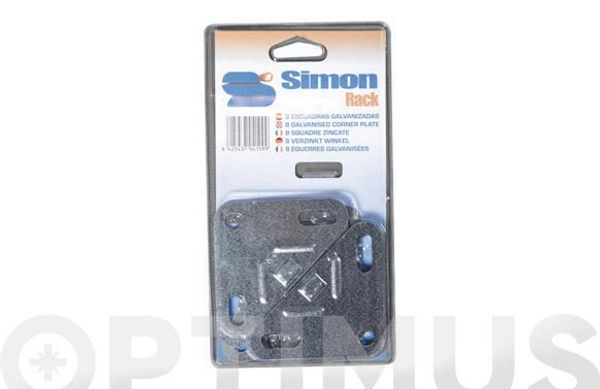 ESCUADRA ESTANTERIA METAL GALVANIZADO 8 UNIDADES