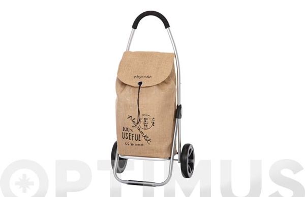 CARRO COMPRA 2 RUEDAS GO TWO SACO MARRON