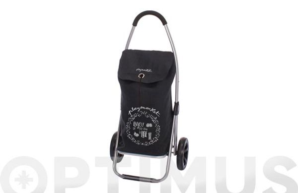 CARRO COMPRA 2 RUEDAS GO TWO SACO GRIS