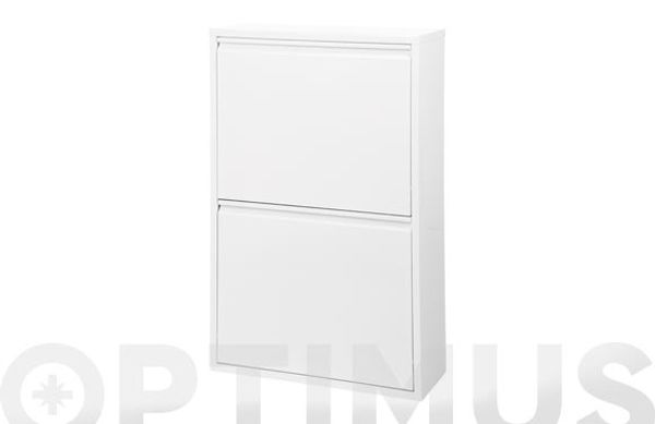 CONTENEDOR BASURA ECOLOGICO METALICO 4 DEPARTAMENTOS BLANCO LACADO