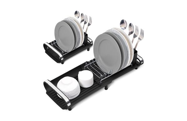 ESCURREPLATOS EXTENSIBLE INOX / POLIPROPILENO 20 X 28/49 CM X 12,5 CM