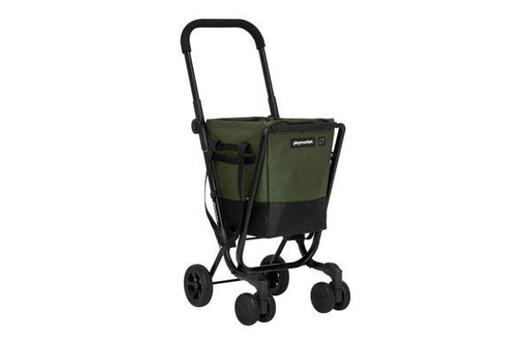 CARRO COMPRA 4 RUEDAS GIR. EASY GO NEGRO/VERDE OLIVA