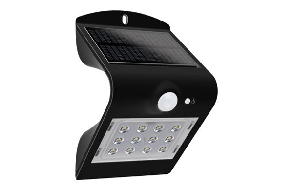 APLIQUE SOLAR CON SENSOR IP65 220LM