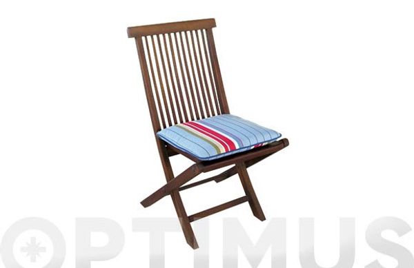 COJIN CUADRADO ACRILICO C/VIVO RAYAS AZUL