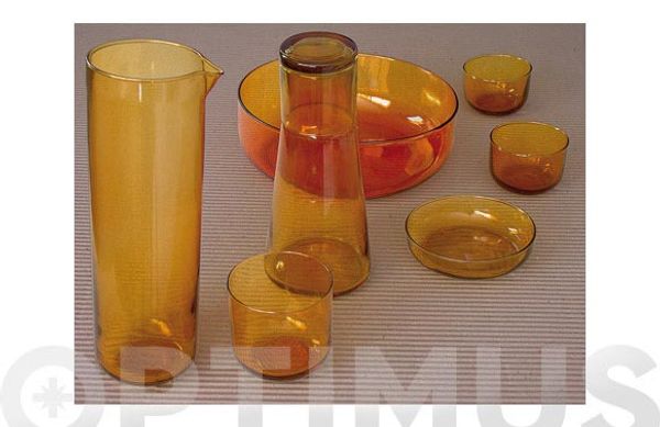 VASO BAJO VIDRIO NARANJA 6 UDS