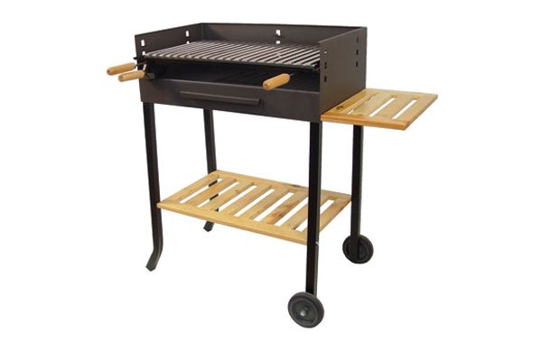 BARBACOA CARBON-LEÑA RECTANGULAR HIERRO FORJADO G 93 X 68 X 40 CM