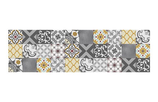 ALFOMBRA VINILICA CROMA PATCH GRIS AMBAR 60X200 CM