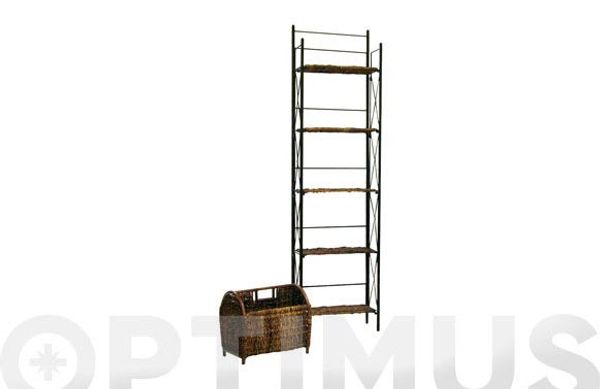 ESTANTERIA PLEGABLE MIMBRE 168 X 46 X 21 CM
