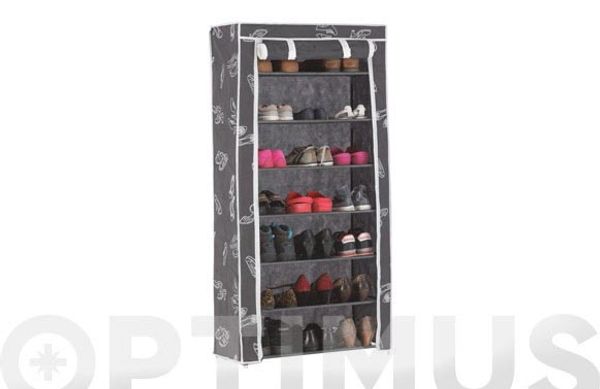 ZAPATERO TELA/PVC 7 BALDAS 125 X 61 X 30 CM 21 PARES
