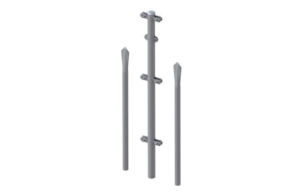 CONJUNTO POSTE REFUERZO GALVANIZADO 1,5/1,80 M