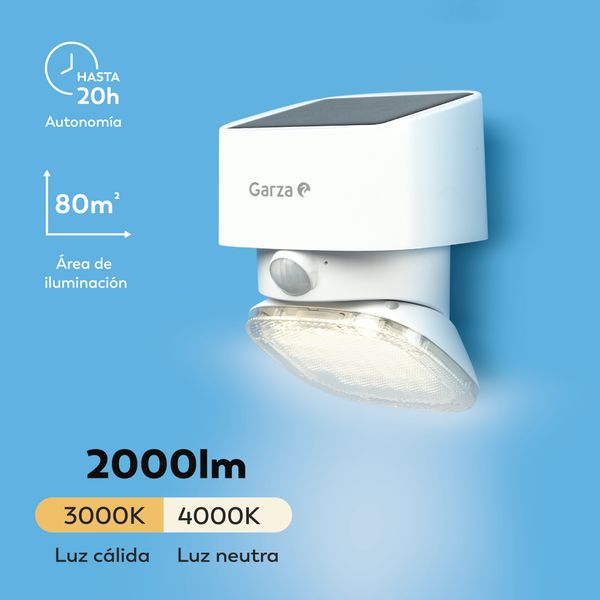 APLIQUE SOLAR ATLAS BLANCO 2000LM CCT IP54