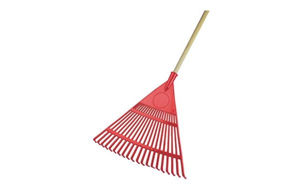 ESCOBA RECOGEHOJAS POLIPROPILENO 20 DIENTES 45 CM MANGO MADERA