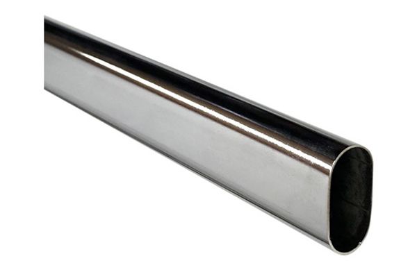TUBO ARMARIO CROMADO OVAL 3M 25X15 10UDS