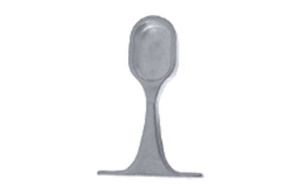 SOPORTE LATERAL PARA TUBO DE ARMARIO OVAL NIQUEL 25X15MM 50UDS