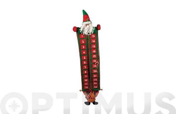 CALENDARIO ADVIENTO PAPA NOEL/RENO 105 CM