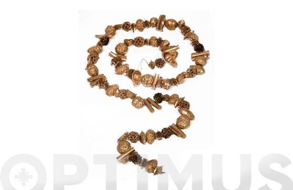 GUIRNALDA FRUTOS SECOS DORADOS 150 CM