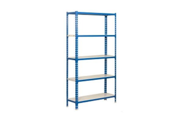 ESTANTERIA METAL GALVANIZADO 5 ESTANTES METAL SIN TORNILLOS 200 X 100 X 40 CM AZUL/BLANCO 180KG/EST