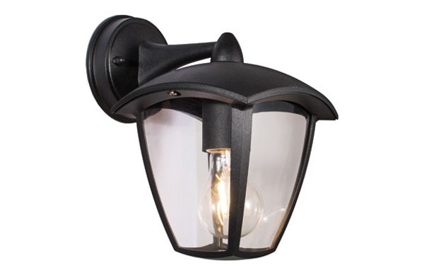 APLIQUE EXTERIOR IP44 DURHAM 1XE27 NEGRO DESCENDE FAROLILLO EXTERIOR IP44 DURHAM 1XE27 NEGRO ALUMINI