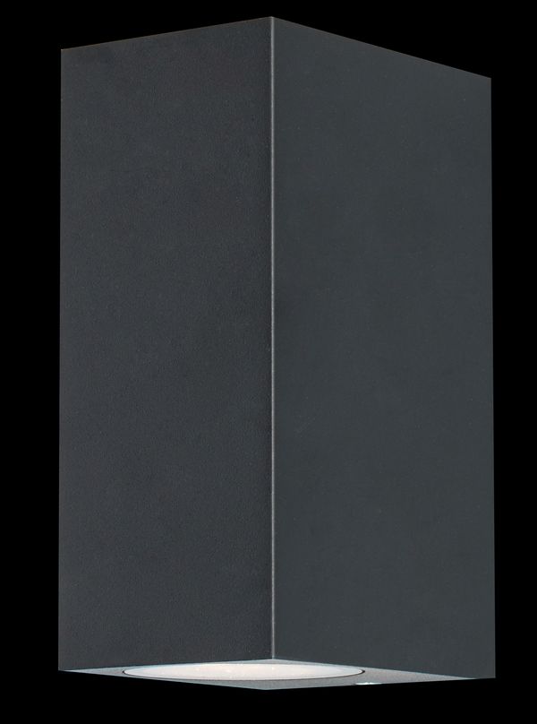 APLIQUE EXTERIOR CONFO NEGRO 2XGU10 IP44