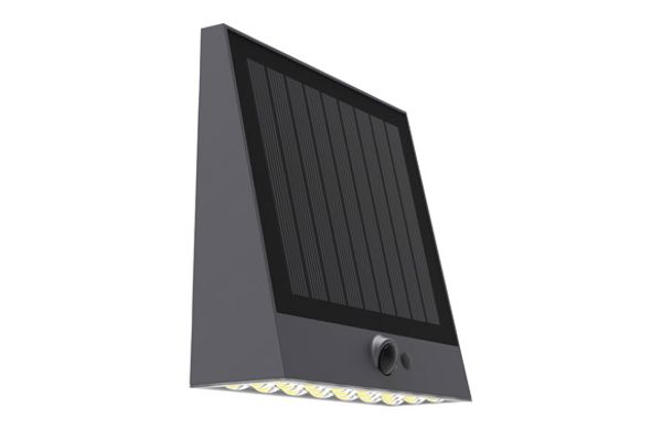 APLIQUE SOLAR RAKSA 1000LM 4000K 5.2W NEGRO IP54