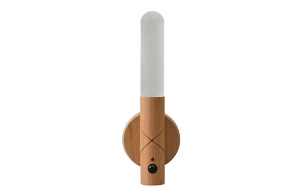 LAMPARA LED PORTATIL CON SENSOR MADERA CLARA ROD 1W 100LM 3CCT