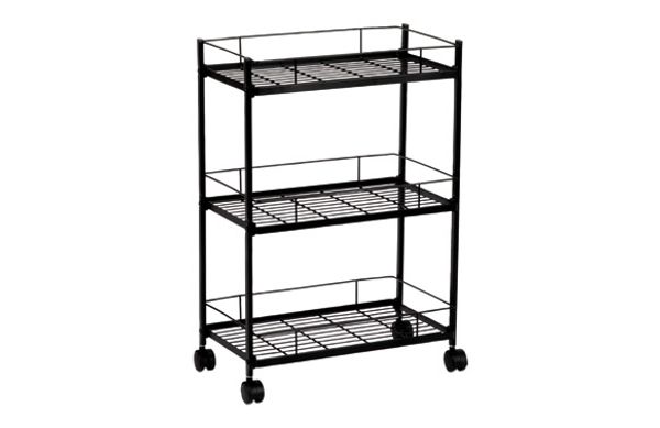 CARRITO COCINA MULTIUSOS NEGRO