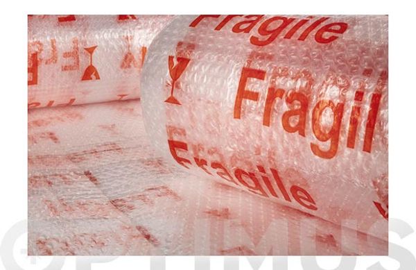 PLASTICO DE BURBUJA 40 GR/M2 "FRAGIL" 1,2 X 10 M