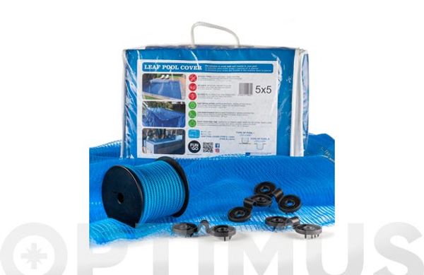 MALLA ANTIHOJAS PARA PISCINAS 6 X 6 M