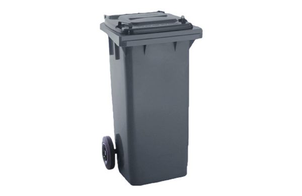CONTENEDOR SELECTIVO COLOR CON RUEDAS 120 L - GRIS