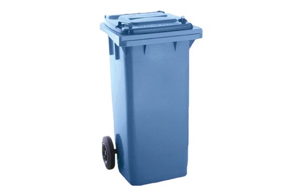 CONTENEDOR SELECTIVO COLOR CON RUEDAS 120 L - AZUL
