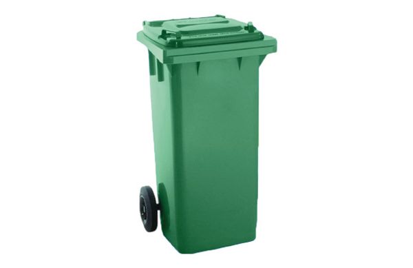 CONTENEDOR SELECTIVO COLOR CON RUEDAS 120 L - VERDE