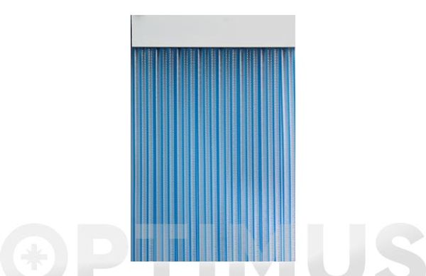 CORTINA DE PUERTA CINTA DUERO-AZUL/TRANSPARENTE 90 X 210 CM