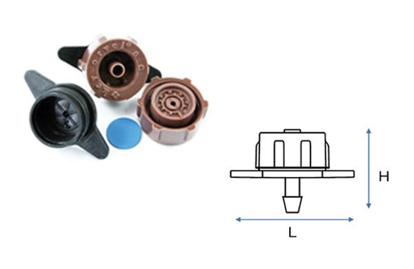 GOTERO DESMONTABLE AUTOCOMPENSANTE KEY-ORVEL 25 U 2 L/H