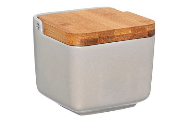 SALERO PORCELANA TAPA BAMBU NATURAL