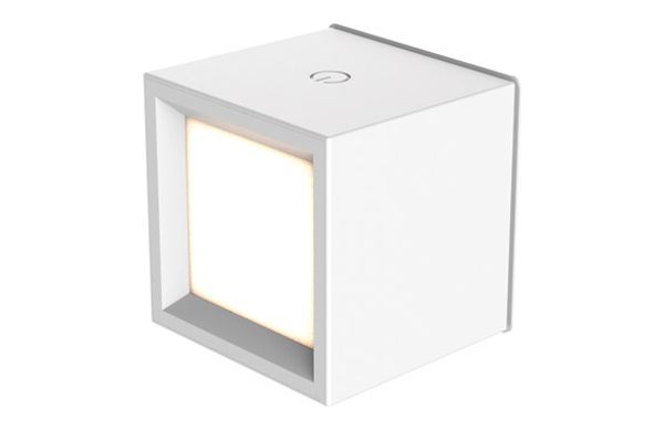 LAMPARA PARED INTERIOR CUADRADA INALAMBRICO BLANCA BOX 8 300LM 3000K IP20