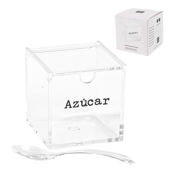 AZUCARERO ACRILICO+CUCHARA AZUCAR