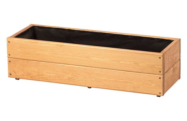 JARDINERA DE MADERA RECTANGULAR CITY PINTADA 75X25X21 CM