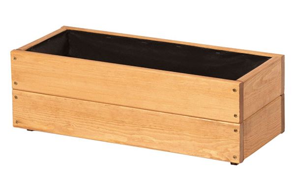 JARDINERA DE MADERA RECTANGULAR CITY PINTADA 60X25X21 CM