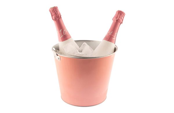 CUBO /CUBITERA METALICA ROSA-D.18.5X17X23,5CM