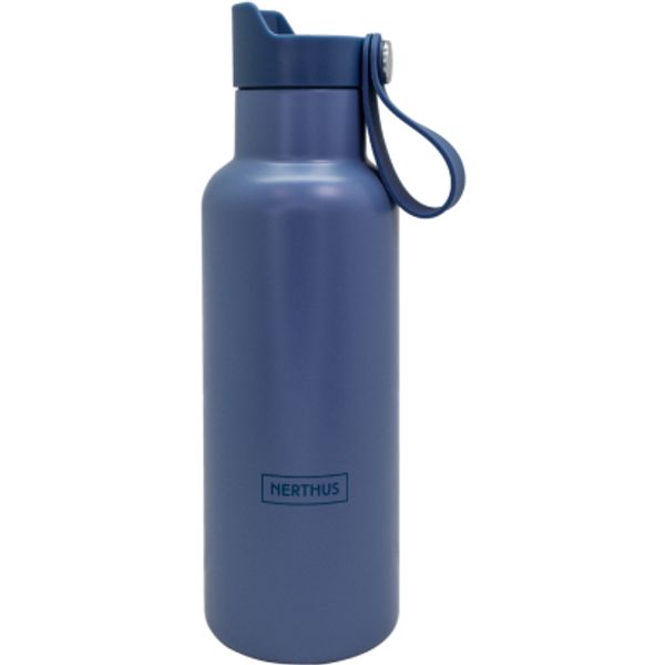 BOTELLA TERMO DOBLE PARED 500ML TAPON CLICK NAVY
