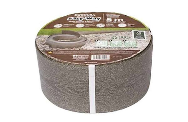 BORDURA EASY-WAY COMPOSITE 5M 13,5CM MARRON 6 ESTACAS