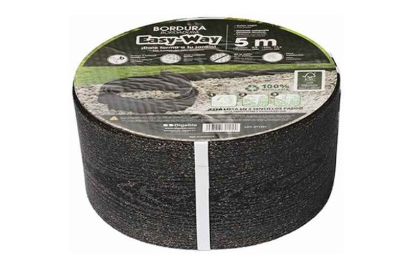BORDURA EASY-WAY COMPOSITE 5M 13,5CM NEGRO 6 ESTACAS