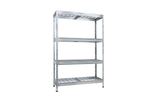 ESTANTERIA METAL GALVANIZADO 4 ESTANTES DE REJILLA 180 X 120 X 45 CM