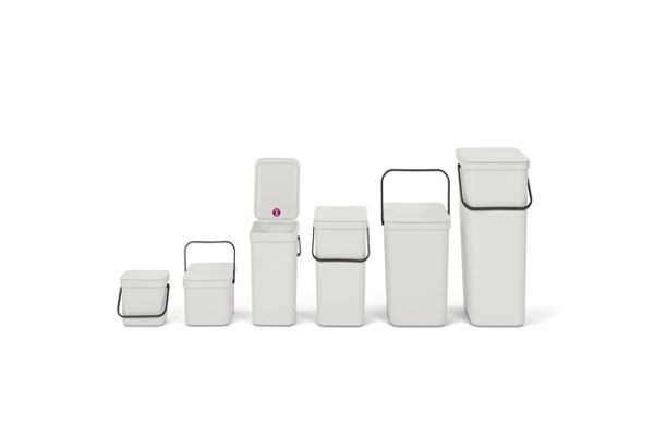 CUBO RECICLAJE SORT & GO' GRIS CLARO 3 L