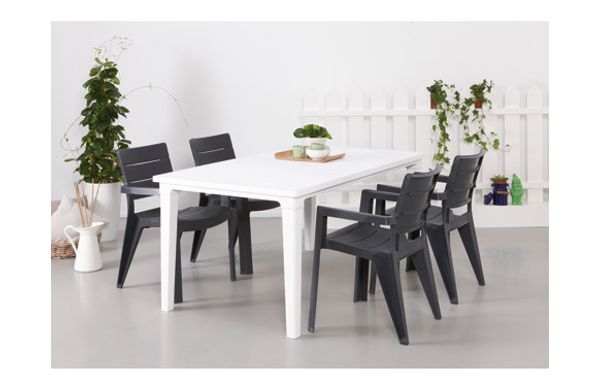 MESA RESINA FUTURA BLANCO 165 X 94 CM