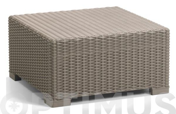 MESA RATAN RESINA CAPUCHINO CALIFORNIA 68 CM X 68 CM